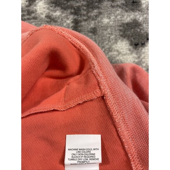 LL Bean Traditional Fit Sweatshirt Mens Size Medium Salmon Pink Full Zip Pockets - Picture 12 of 14